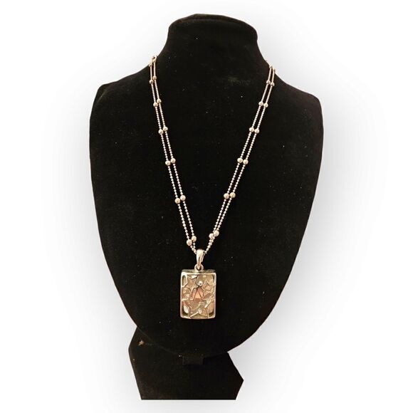 Double Stranded Reversible Crystal Star Pendant Necklace - Picture 13 of 14